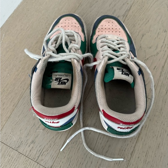 Nike Air Force 1 Low Green Pink Blue Shadow - Picture 3 of 8